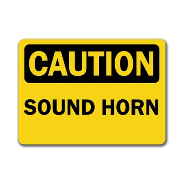 Signmission Caution Sign-Sound Horn-10in x 14in OSHA Safety Sign, 10" L, 14" H, CS-Sound Horn CS-Sound Horn - main